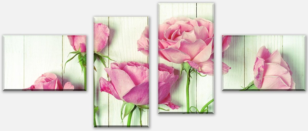 Leinwandbild Mehrteiler Frische Gartenrosen M1021 Leinwandbild Mehrteiler Frische Gartenrosen M1021