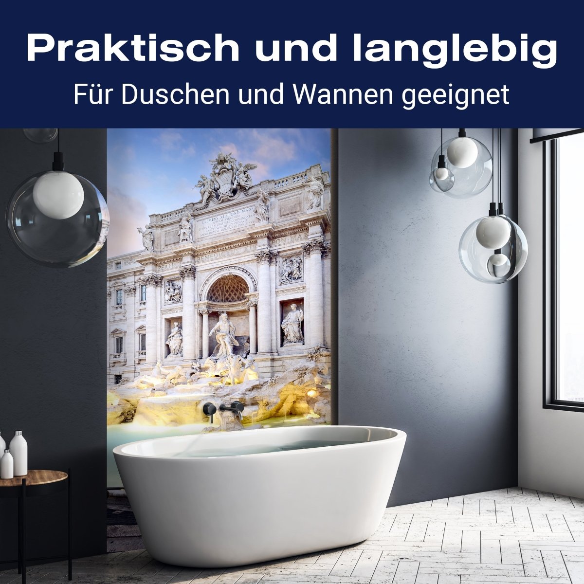 Duschwand Trevi-Brunnen, Rom M1024 entdecken - Bild 3 Duschwand Trevi-Brunnen, Rom M1024 entdecken - Bild 3