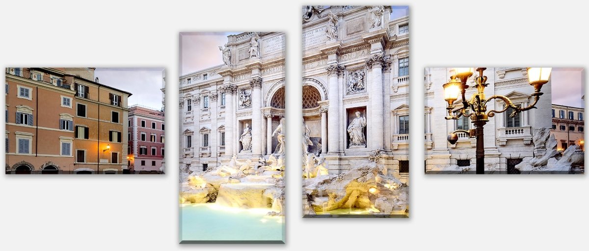 Leinwandbild Mehrteiler Trevi-Brunnen, Rom M1024 Leinwandbild Mehrteiler Trevi-Brunnen, Rom M1024