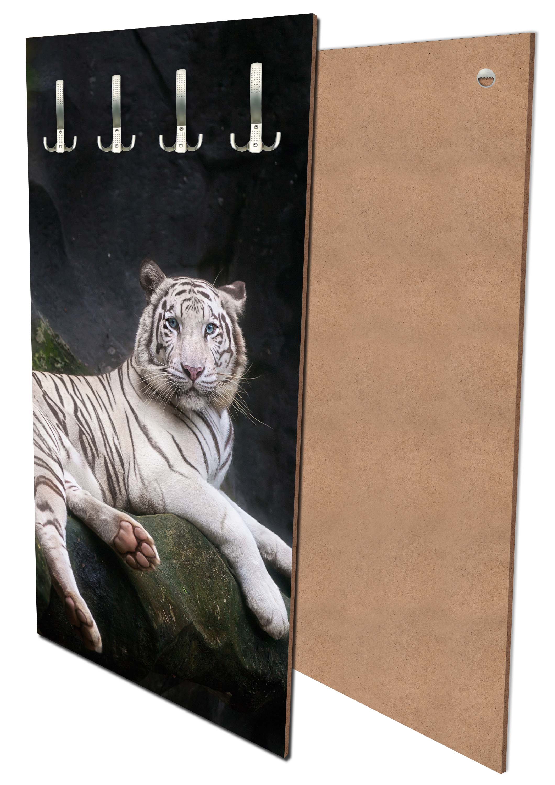 Garderobe Weißer Tiger sitzt in der Höhle M1027 entdecken - Bild 1 Garderobe Weißer Tiger sitzt in der Höhle M1027 entdecken - Bild 1