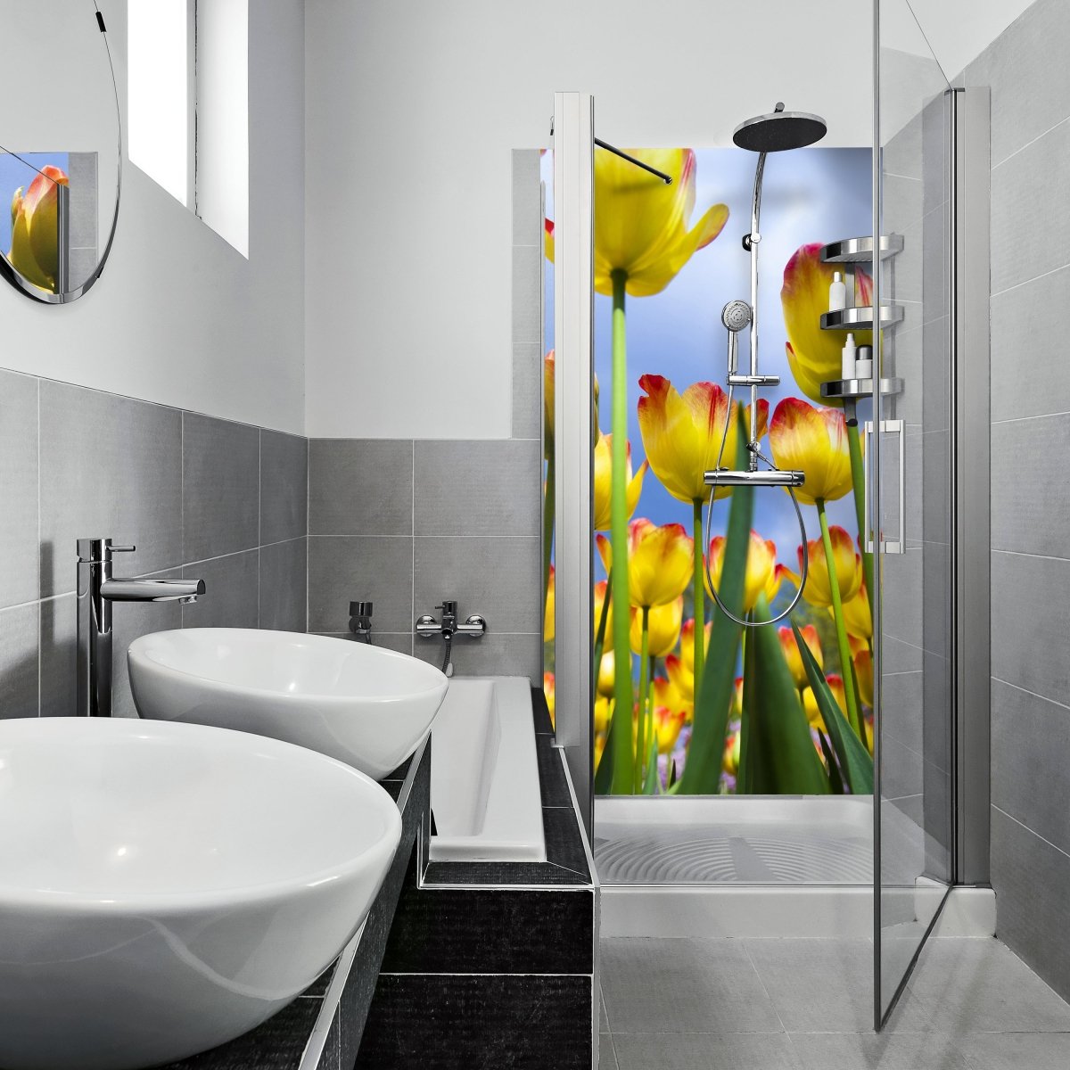 Duschwand Tulpen M1029 entdecken - Bild 1 Duschwand Tulpen M1029 entdecken - Bild 1