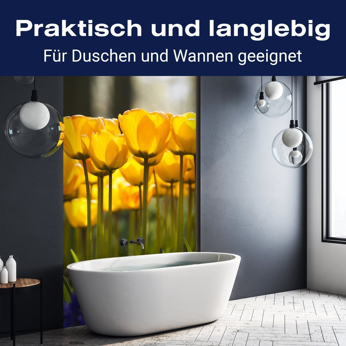 Duschwand Tulpen im Garten M1030 entdecken - Bild 3 Duschwand Tulpen im Garten M1030 entdecken - Bild 3