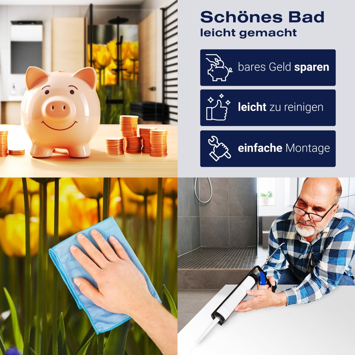 Duschwand Tulpen im Garten M1030 entdecken - Bild 7 Duschwand Tulpen im Garten M1030 entdecken - Bild 7