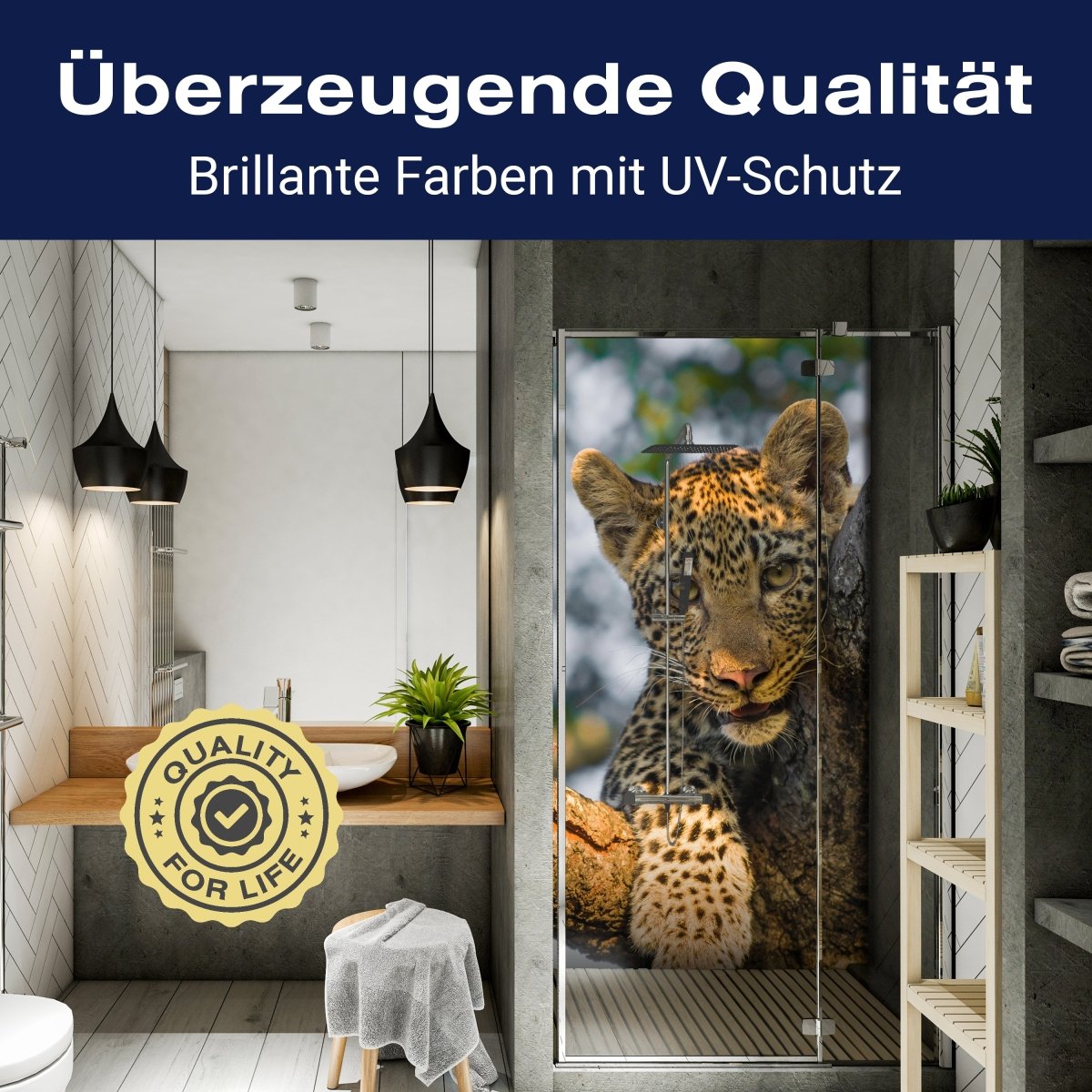 Duschwand Leopard in Südafrika M1032 entdecken - Bild 2 Duschwand Leopard in Südafrika M1032 entdecken - Bild 2