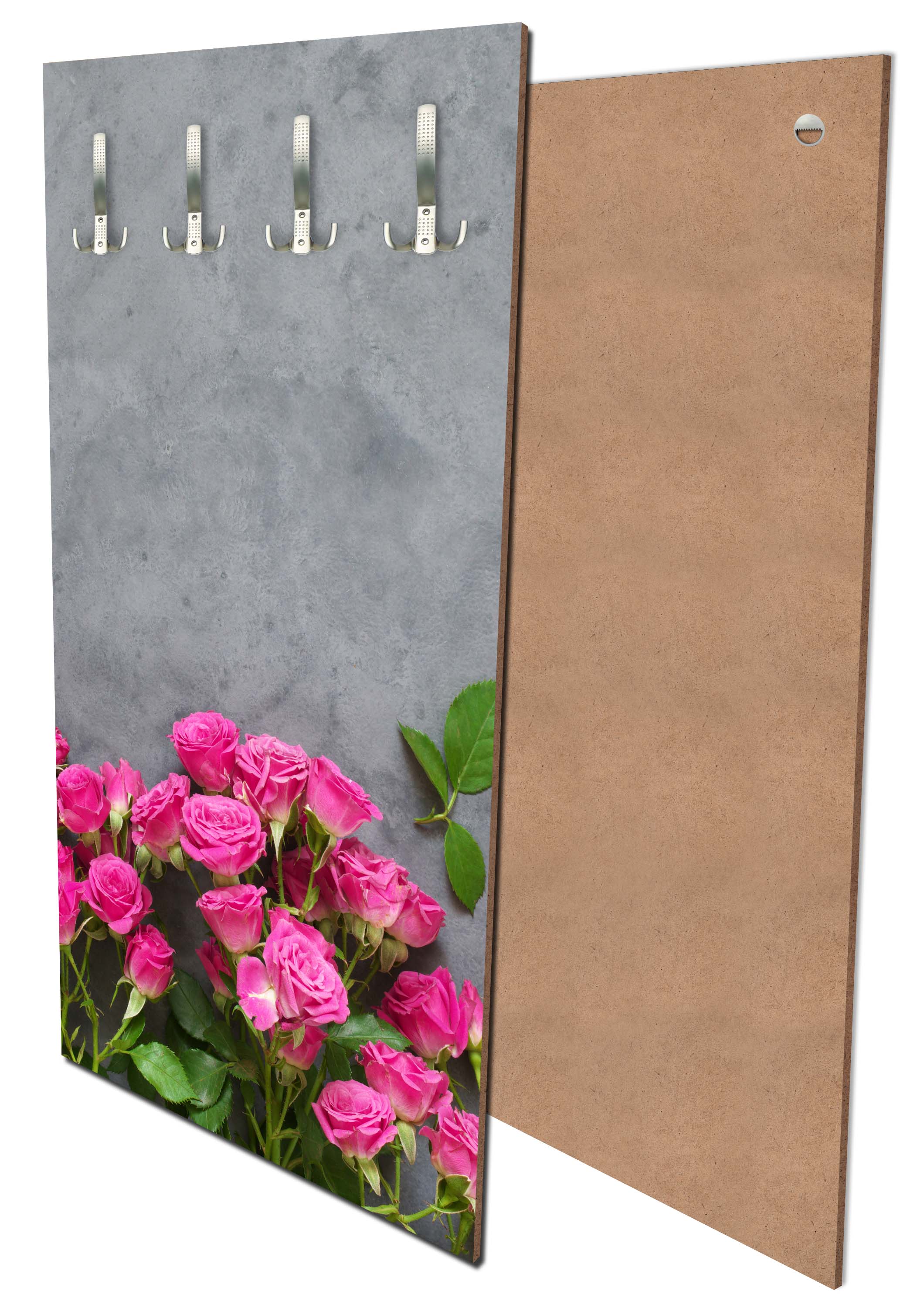 Garderobe Rosa Rosen auf dunkelgrauem Hintergrund M1033 entdecken - Bild 1 Garderobe Rosa Rosen auf dunkelgrauem Hintergrund M1033 entdecken - Bild 1