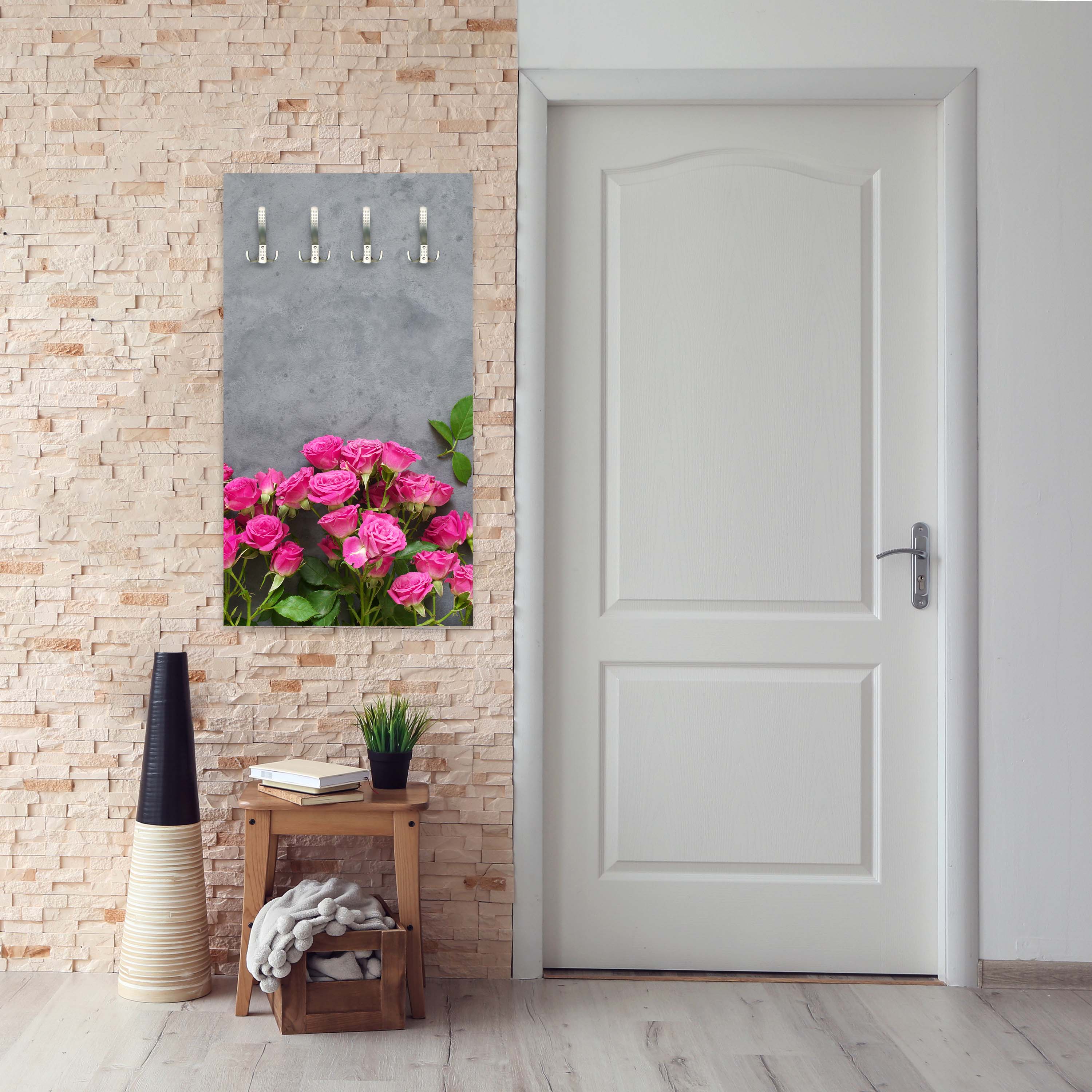 Garderobe Rosa Rosen auf dunkelgrauem Hintergrund M1033 entdecken - Bild 3 Garderobe Rosa Rosen auf dunkelgrauem Hintergrund M1033 entdecken - Bild 3
