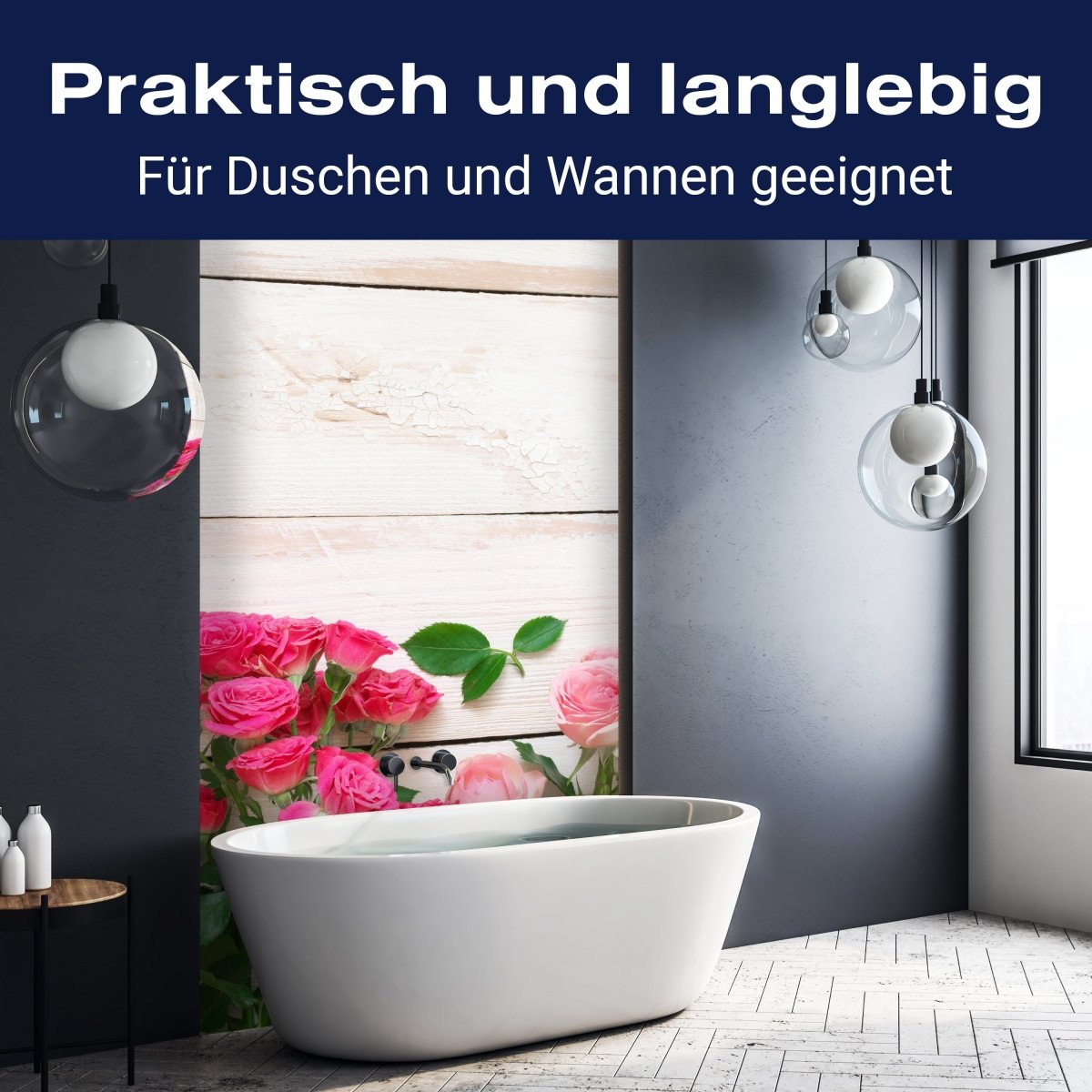 Duschwand Rosa und karminrote Rosen M1034 entdecken - Bild 3 Duschwand Rosa und karminrote Rosen M1034 entdecken - Bild 3