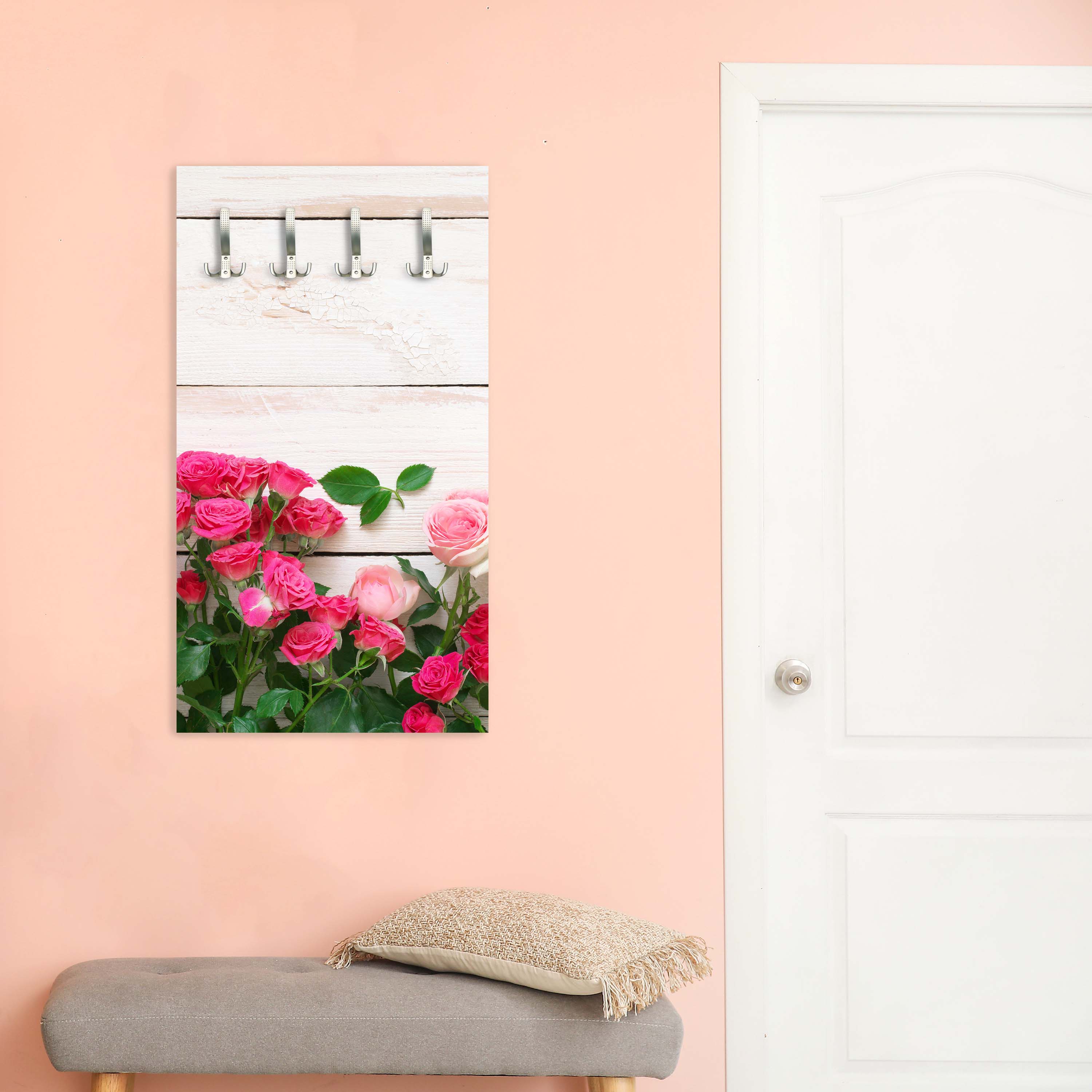 Garderobe Rosa und karminrote Rosen M1034 entdecken - Bild 3 Garderobe Rosa und karminrote Rosen M1034 entdecken - Bild 3