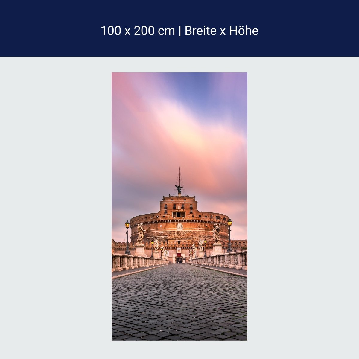 Duschwand Sant Angelo Brücke und Schloss, Rom M1035 Duschwand Sant Angelo Brücke und Schloss, Rom M1035