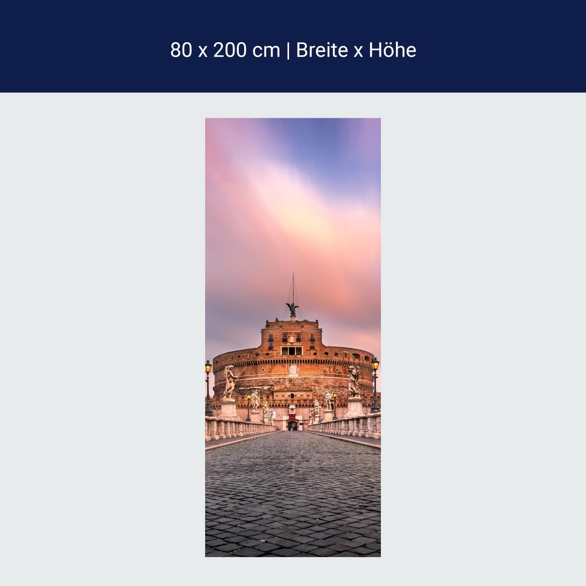 Duschwand Sant Angelo Brücke und Schloss, Rom M1035 Duschwand Sant Angelo Brücke und Schloss, Rom M1035