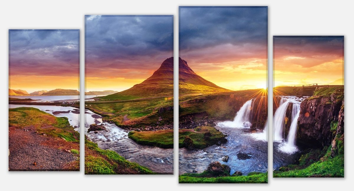Leinwandbild Mehrteiler Kirkjufell Berg, Island M1038 Leinwandbild Mehrteiler Kirkjufell Berg, Island M1038