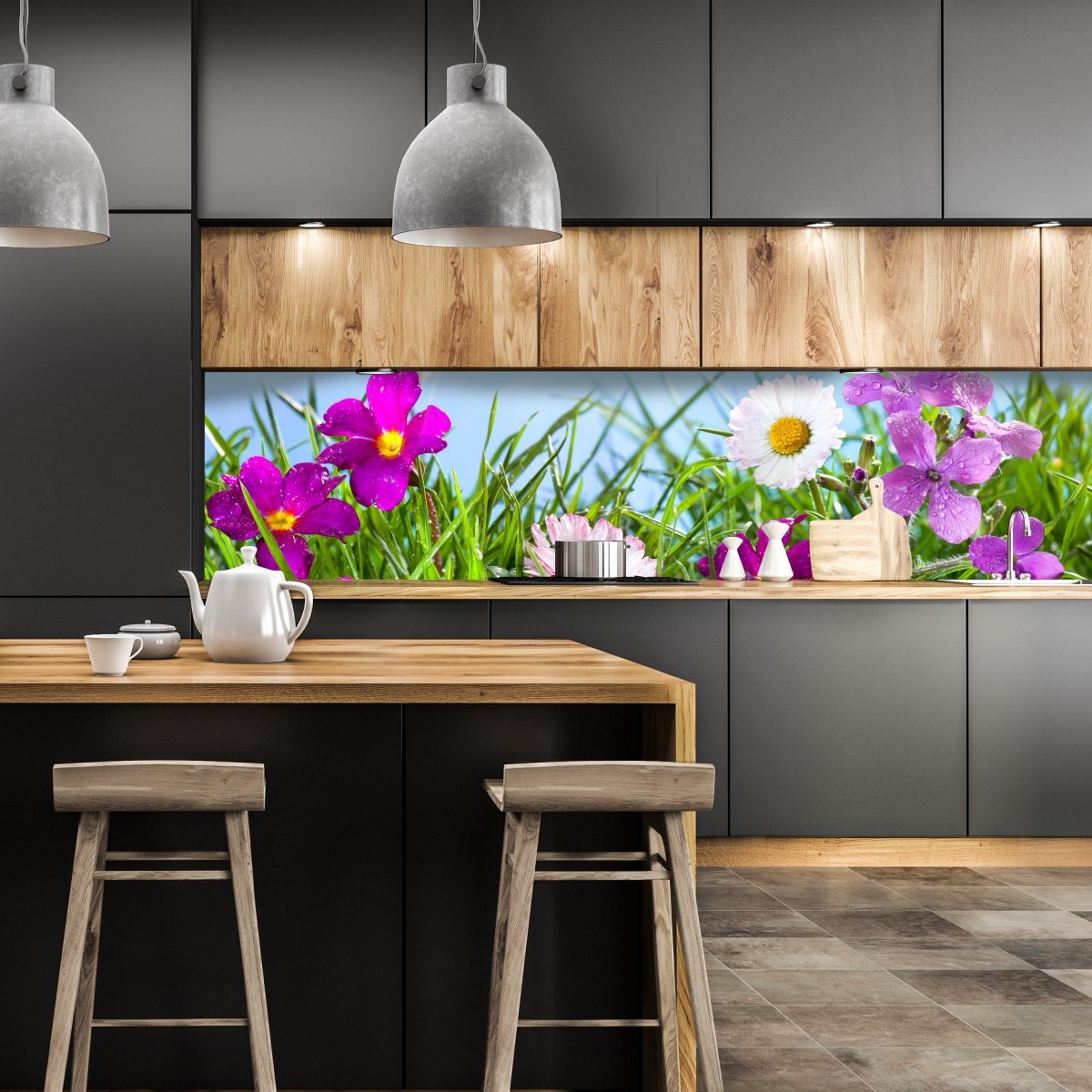 Küchenrückwand Blühende Wiese unter blauem Himmel M1044 entdecken - Bild 1 Küchenrückwand Blühende Wiese unter blauem Himmel M1044 entdecken - Bild 1