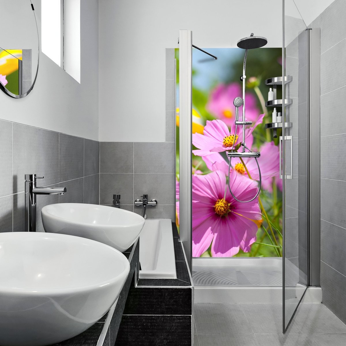 Duschwand Schöne Frühlingsblumen M1048 entdecken - Bild 1 Duschwand Schöne Frühlingsblumen M1048 entdecken - Bild 1
