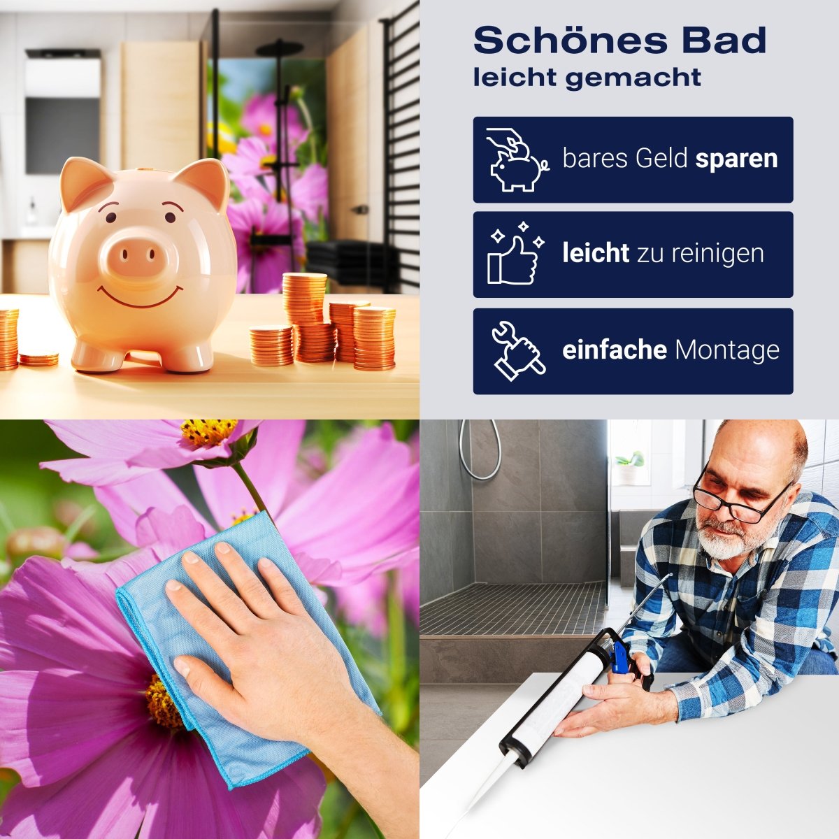 Duschwand Schöne Frühlingsblumen M1048 entdecken - Bild 7 Duschwand Schöne Frühlingsblumen M1048 entdecken - Bild 7