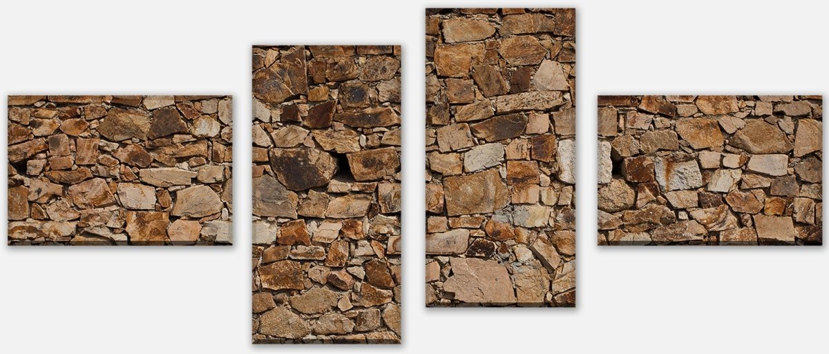 Leinwandbild Mehrteiler Robuste alte Mauer M1052 Leinwandbild Mehrteiler Robuste alte Mauer M1052