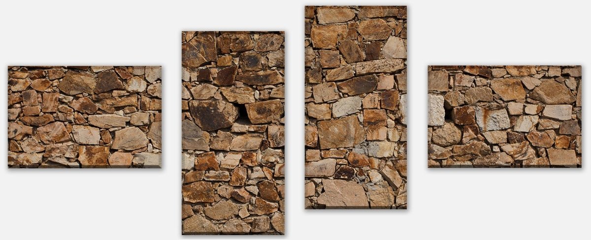 Leinwandbild Mehrteiler Robuste alte Mauer M1052 Leinwandbild Mehrteiler Robuste alte Mauer M1052