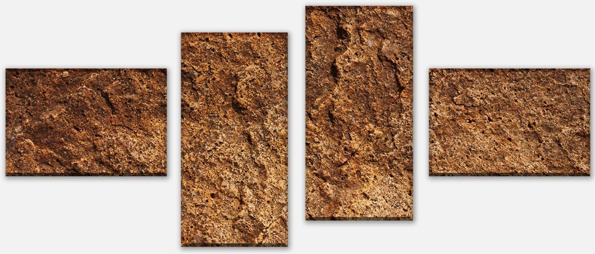 Leinwandbild Mehrteiler Stein gelb-rote Farbe M1054 Leinwandbild Mehrteiler Stein gelb-rote Farbe M1054