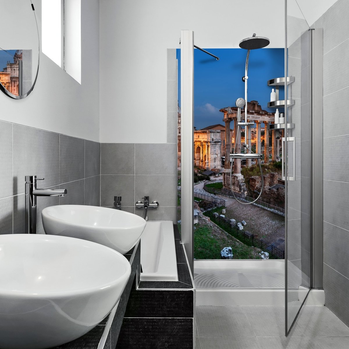 Duschwand Panorama des römischen Forums M1056 entdecken - Bild 1 Duschwand Panorama des römischen Forums M1056 entdecken - Bild 1