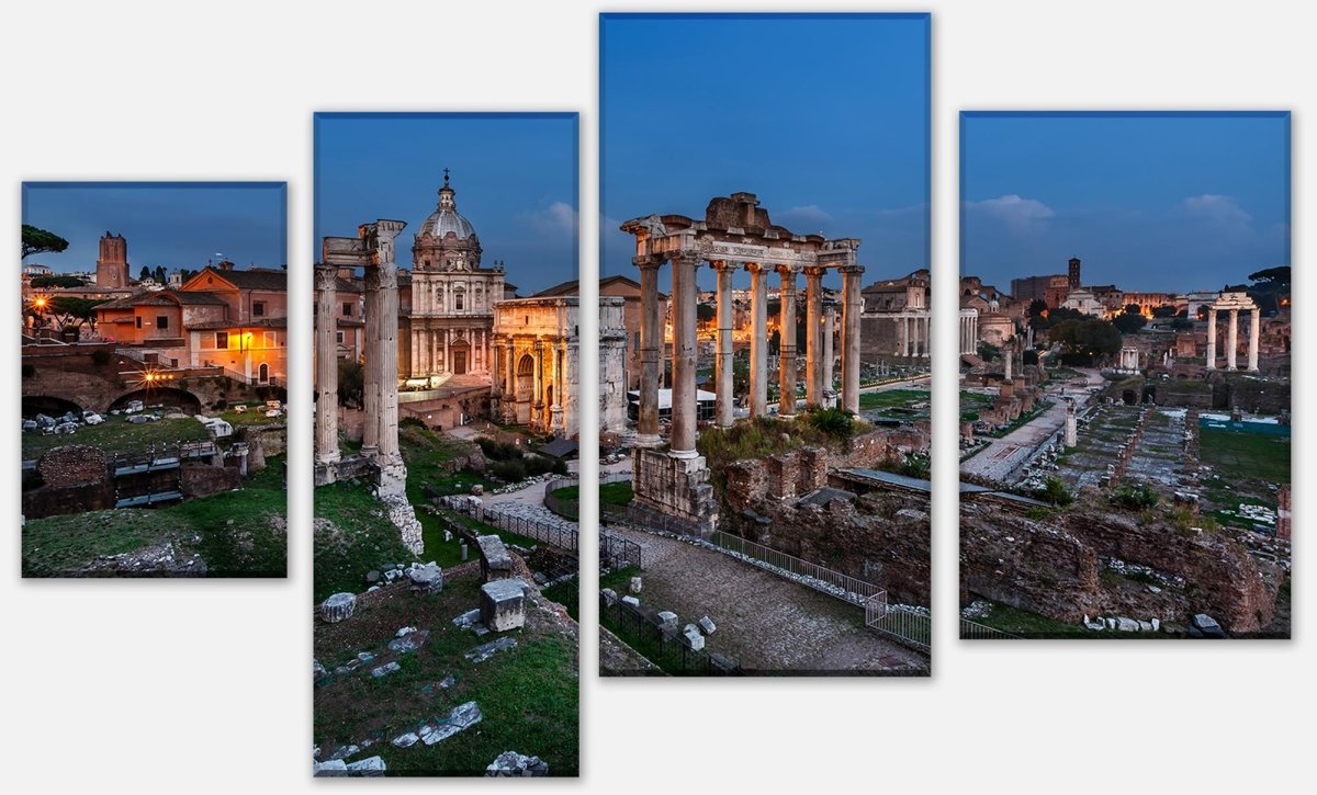 Leinwandbild Mehrteiler Panorama des römischen Forums M1056 Leinwandbild Mehrteiler Panorama des römischen Forums M1056