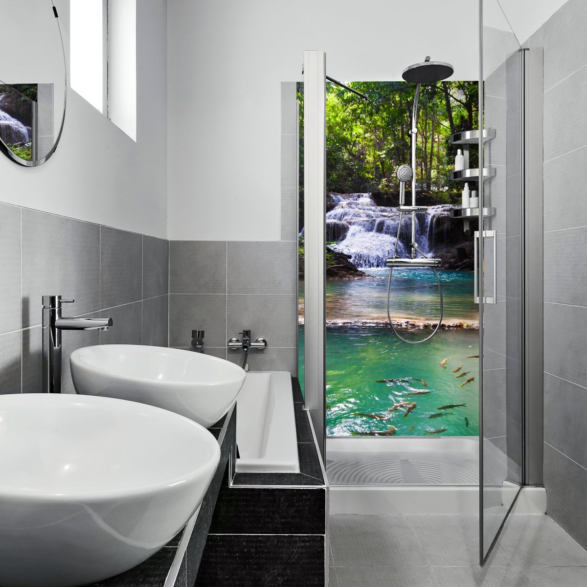 Duschwand Erawan Wasserfall, Thailand M1059 entdecken - Bild 1 Duschwand Erawan Wasserfall, Thailand M1059 entdecken - Bild 1