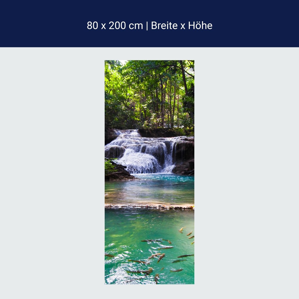 Duschwand Erawan Wasserfall, Thailand M1059 Duschwand Erawan Wasserfall, Thailand M1059