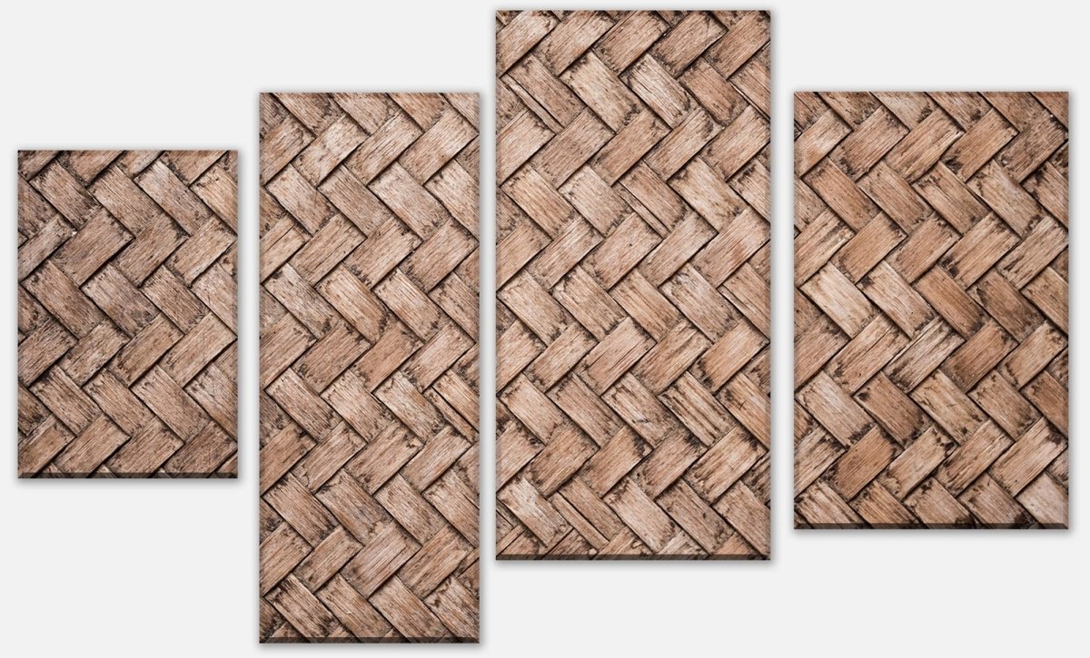 Leinwandbild Mehrteiler Gewebtes Holz M1062 Leinwandbild Mehrteiler Gewebtes Holz M1062