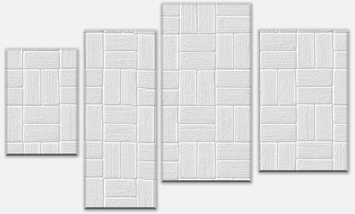 Leinwandbild Mehrteiler Weißes dekoratives Muster M1065 Leinwandbild Mehrteiler Weißes dekoratives Muster M1065