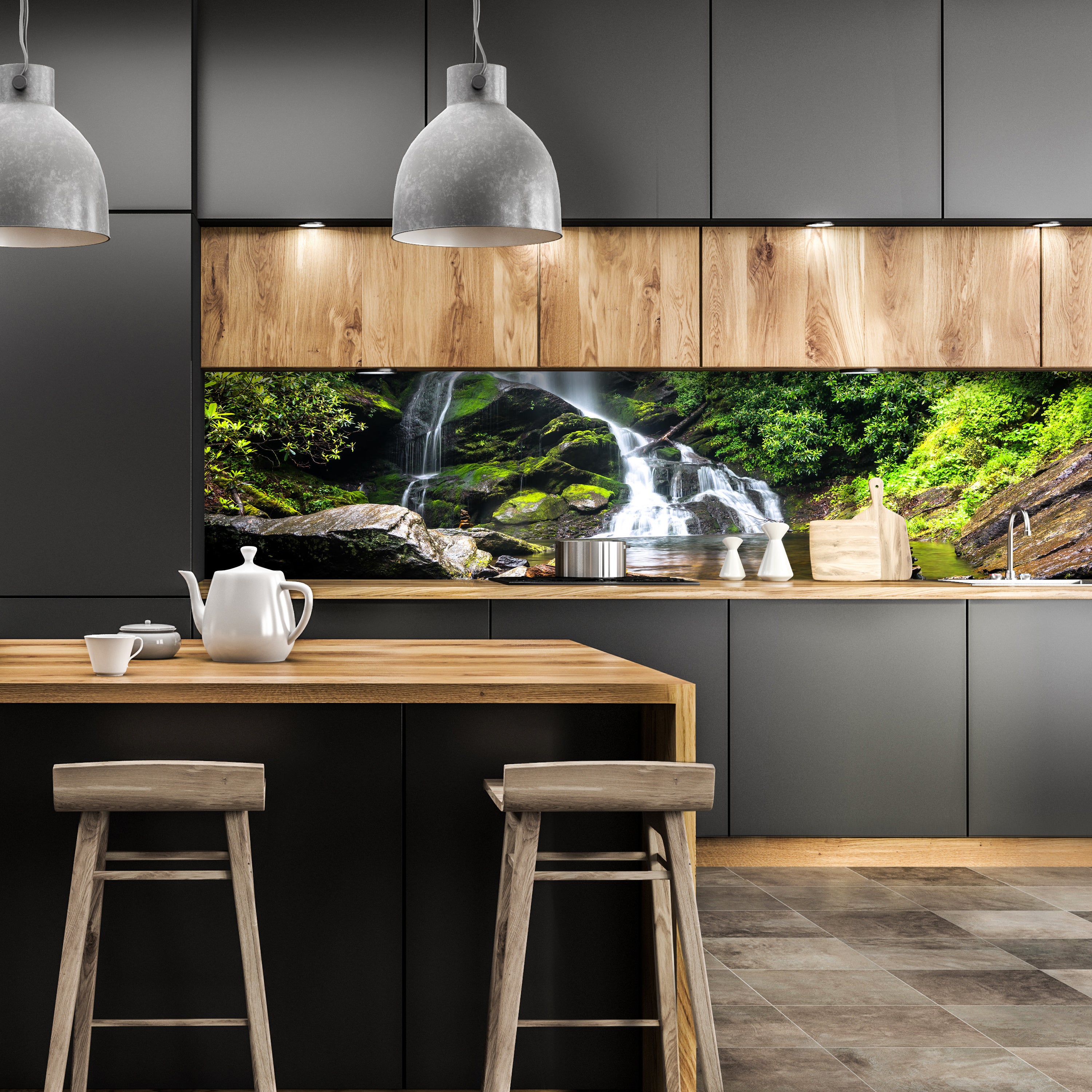 Küchenrückwand Naturwasserfall M1066 entdecken - Bild 1 Küchenrückwand Naturwasserfall M1066 entdecken - Bild 1