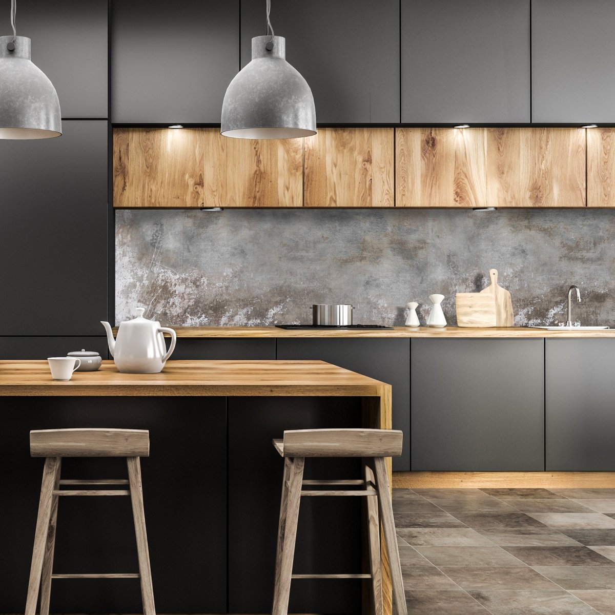 Küchenrückwand Rustikal Beton Wand Grunge M1068 entdecken - Bild 1 Küchenrückwand Rustikal Beton Wand Grunge M1068 entdecken - Bild 1