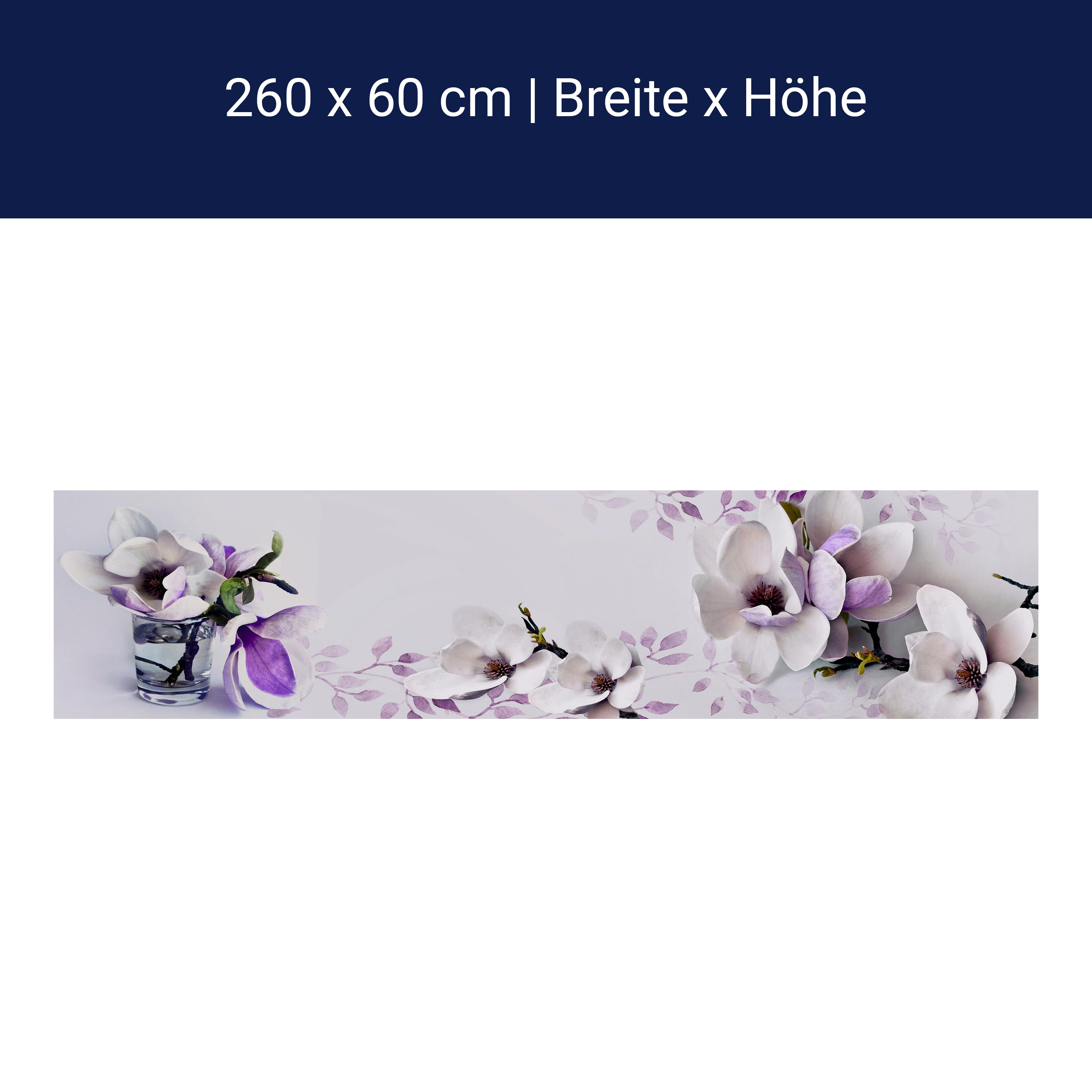 Küchenrückwand Blumen Violett Glas M1069 Küchenrückwand Blumen Violett Glas M1069
