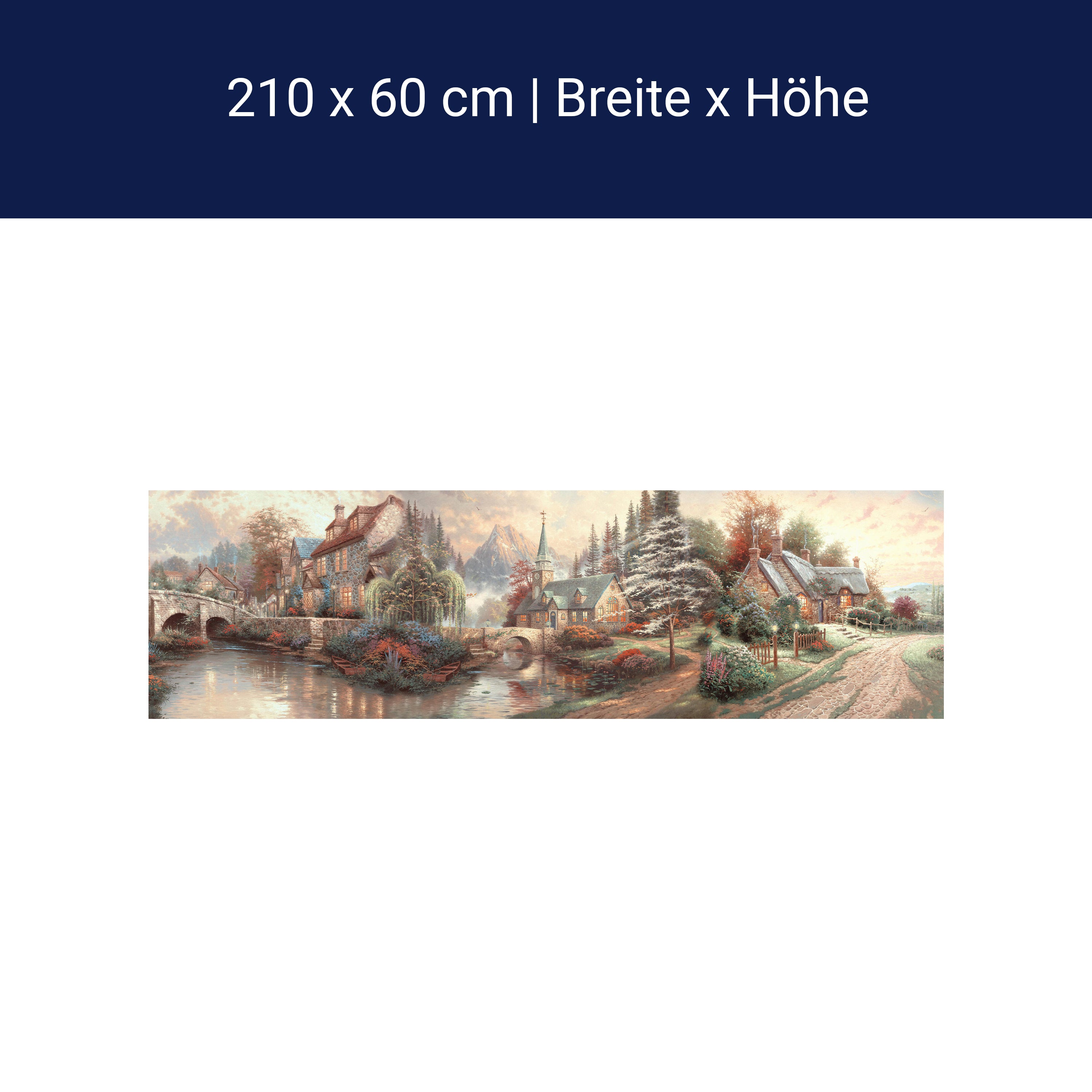 Küchenrückwand Stadt Kirche fluss Brücke Bergen wald M1076 Küchenrückwand Stadt Kirche fluss Brücke Bergen wald M1076