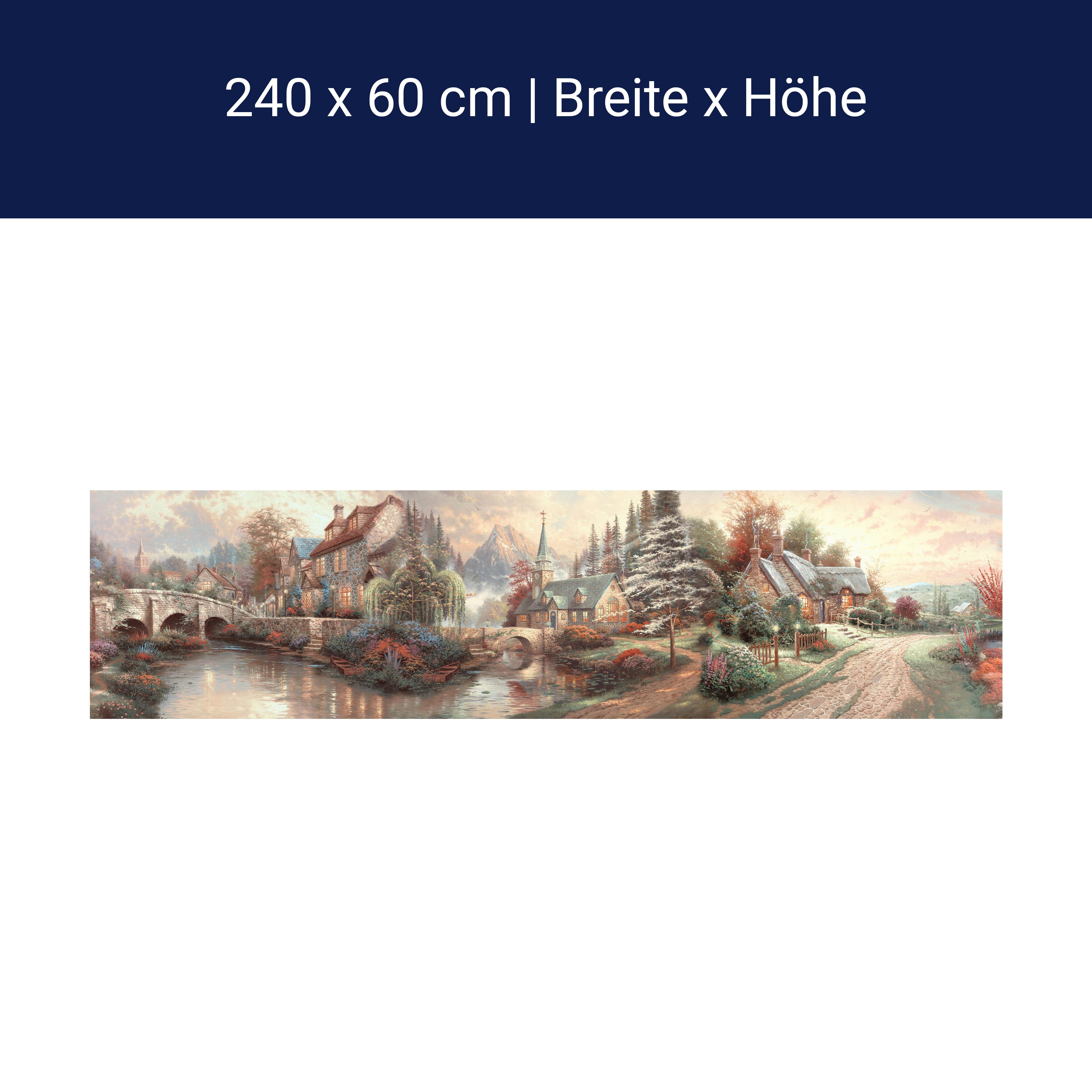 Küchenrückwand Stadt Kirche fluss Brücke Bergen wald M1076 Küchenrückwand Stadt Kirche fluss Brücke Bergen wald M1076