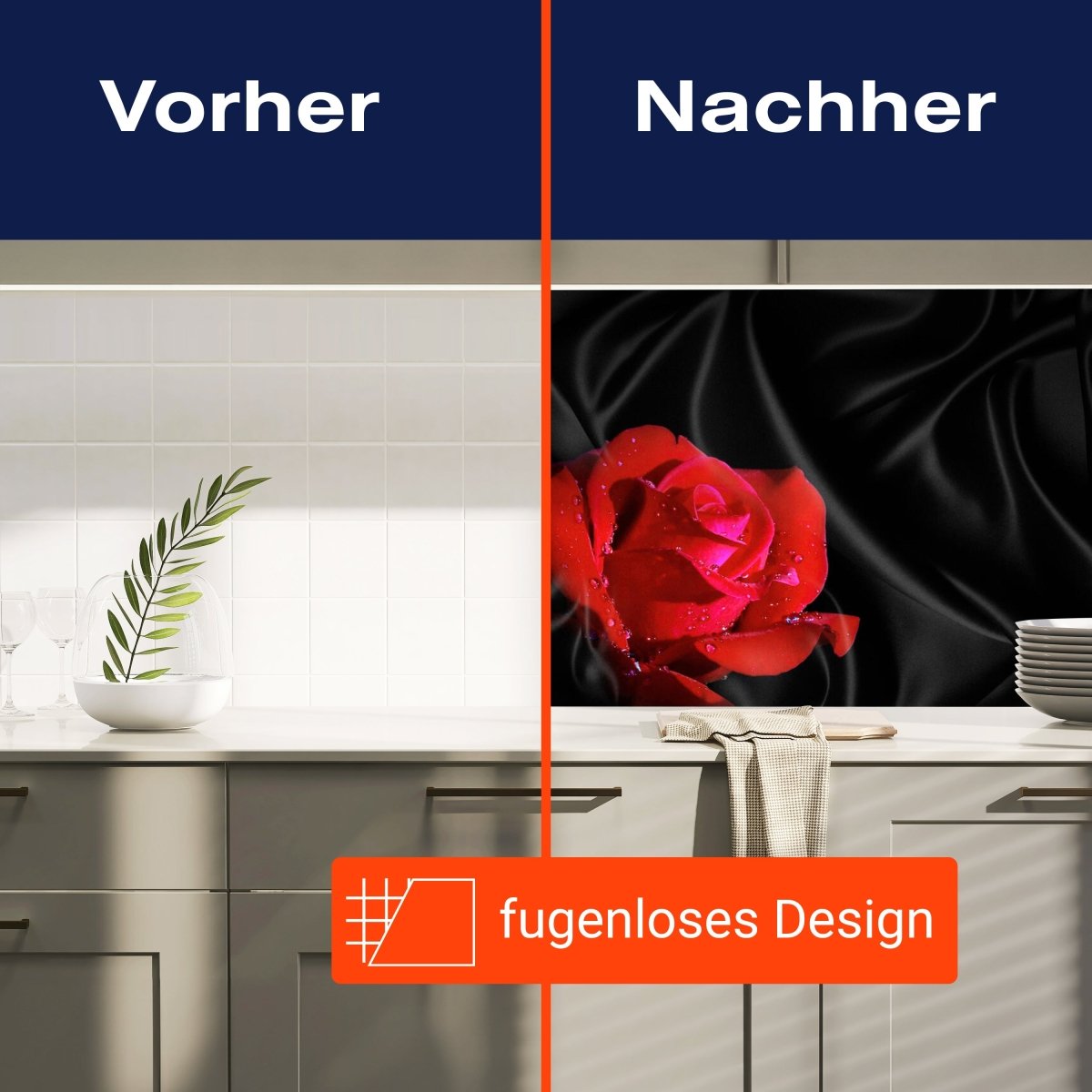 Küchenrückwand Rosen Rot Schwarz Tuch Seide M1078 entdecken - Bild 9 Küchenrückwand Rosen Rot Schwarz Tuch Seide M1078 entdecken - Bild 9