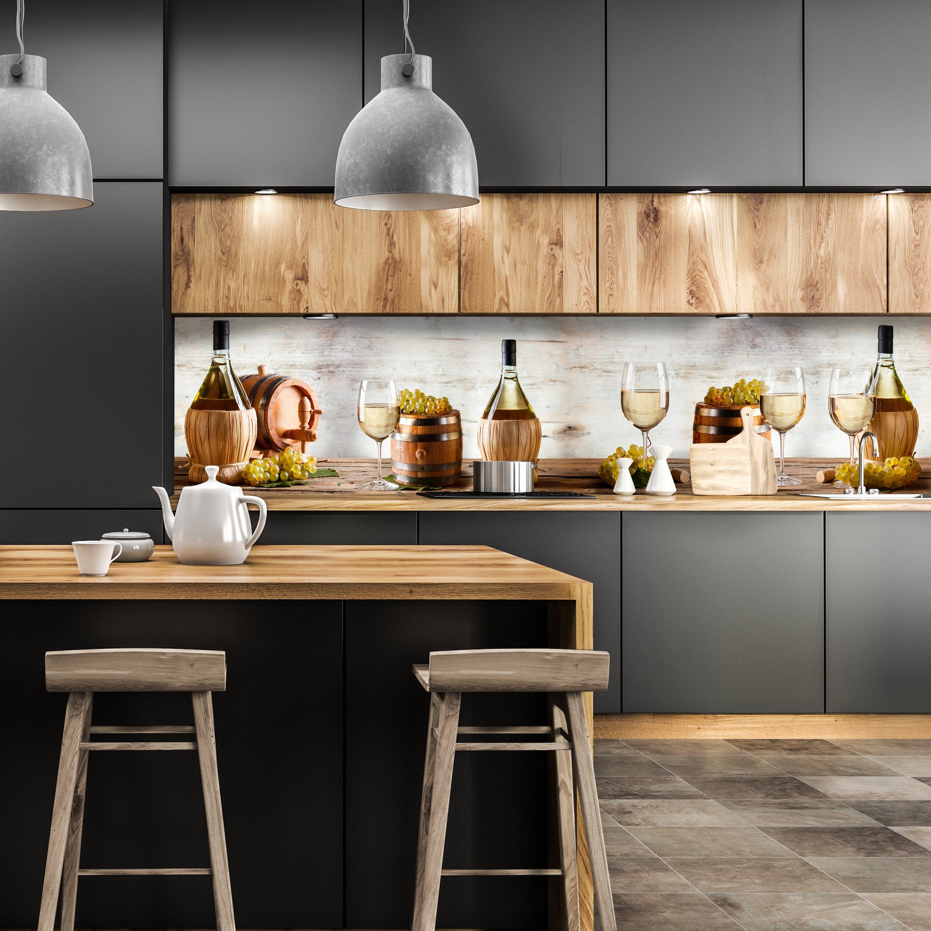 Küchenrückwand Wein Korken Holz Fass Weintrauben Glas M1089 entdecken - Bild 1 Küchenrückwand Wein Korken Holz Fass Weintrauben Glas M1089 entdecken - Bild 1