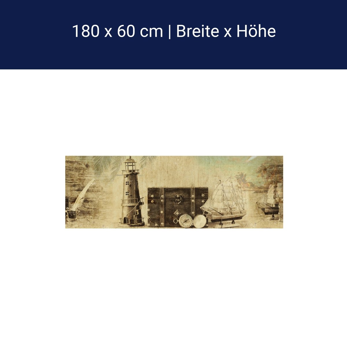 Küchenrückwand Maritim Leuchtturm Schiff Kompass M1096 Küchenrückwand Maritim Leuchtturm Schiff Kompass M1096