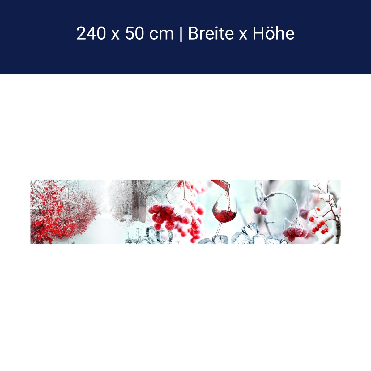 Küchenrückwand Johannisbeere Wein Eis Schnee Frost Rot M1101 Küchenrückwand Johannisbeere Wein Eis Schnee Frost Rot M1101