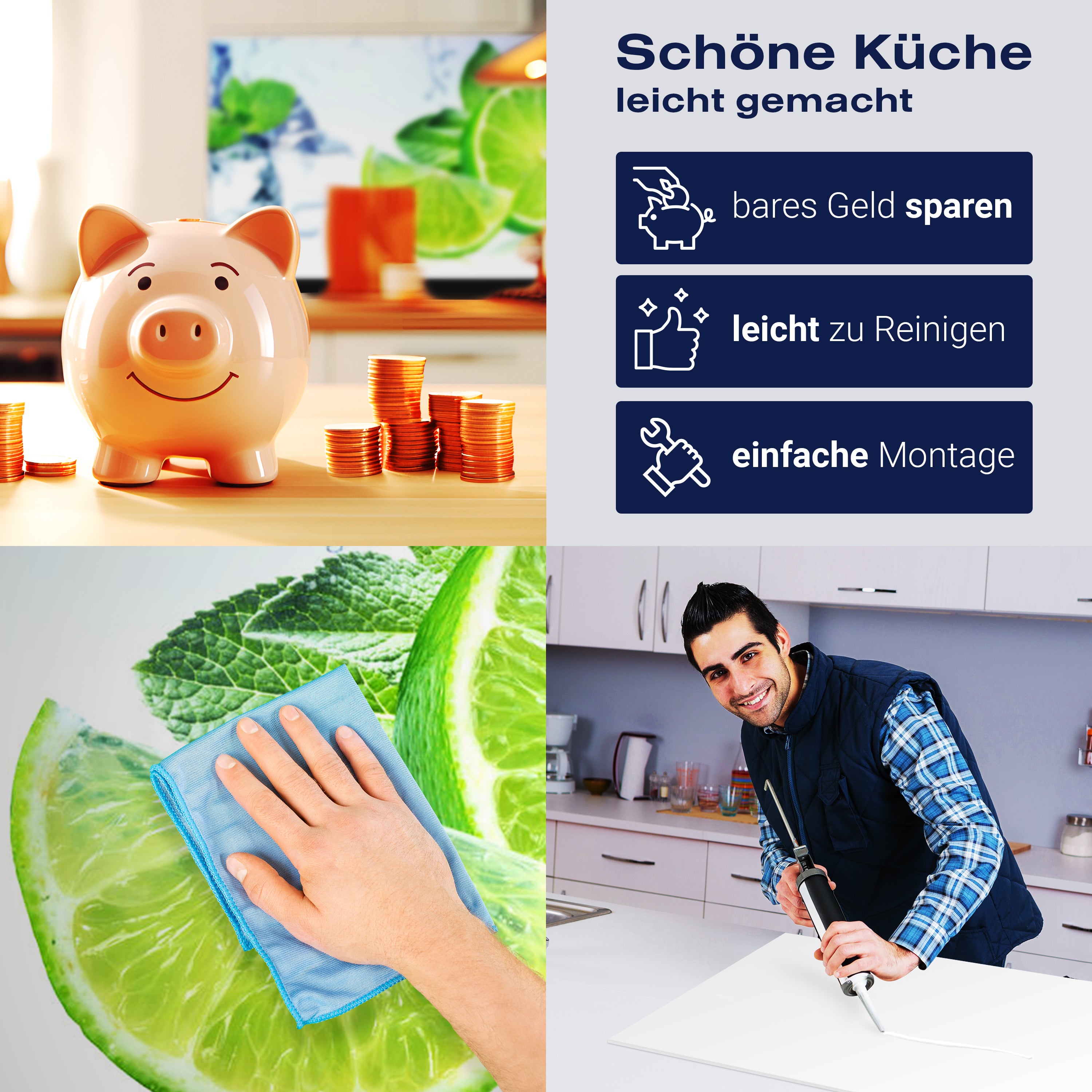 Küchenrückwand Limette Eis Pfefferminze Grün M1103 entdecken - Bild 7 Küchenrückwand Limette Eis Pfefferminze Grün M1103 entdecken - Bild 7