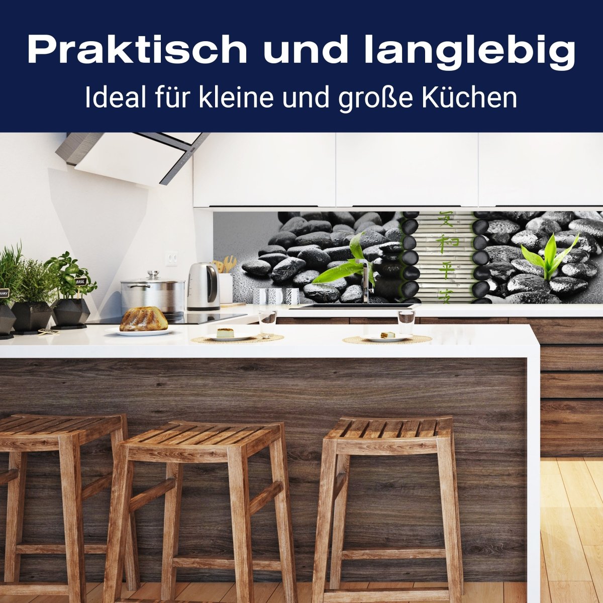 Küchenrückwand Steine schwarz Bambus grün Tropfen Wasse M1111 entdecken - Bild 3 Küchenrückwand Steine schwarz Bambus grün Tropfen Wasse M1111 entdecken - Bild 3