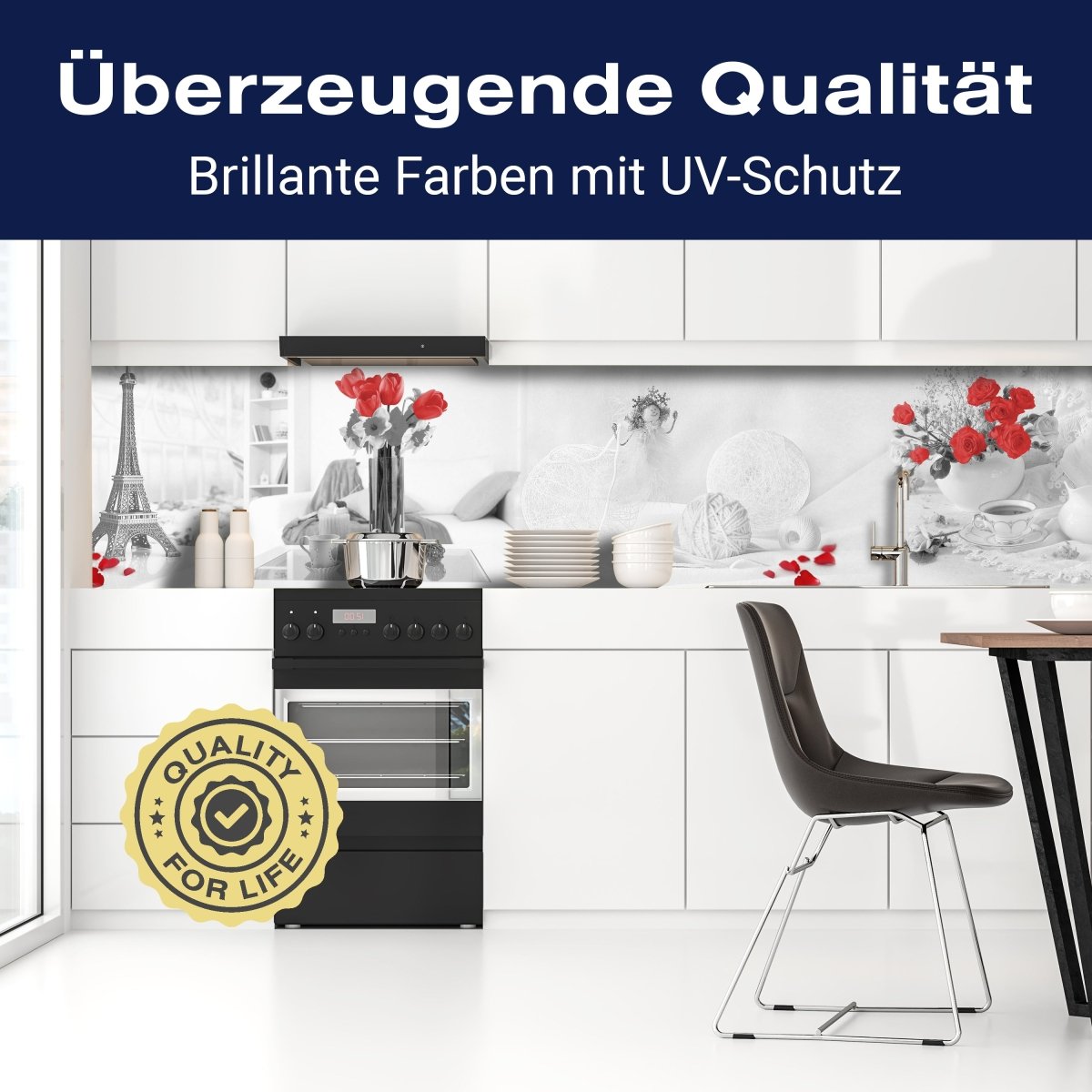 Küchenrückwand Weiß Rot Engel Wolle Rosen Porzellan M1114 entdecken - Bild 2 Küchenrückwand Weiß Rot Engel Wolle Rosen Porzellan M1114 entdecken - Bild 2