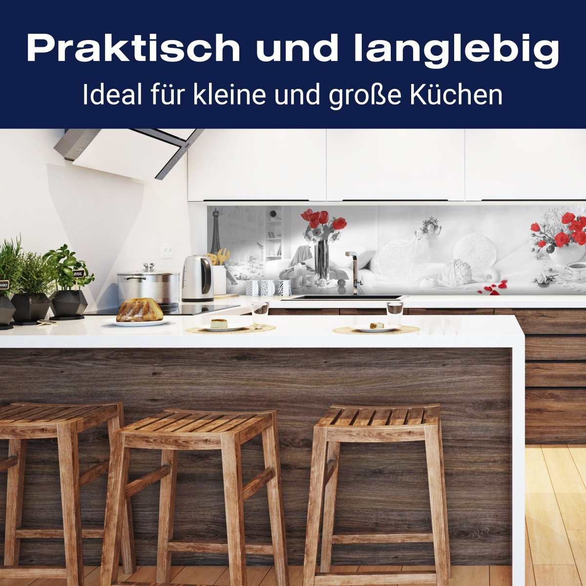 Küchenrückwand Weiß Rot Engel Wolle Rosen Porzellan M1114 entdecken - Bild 3 Küchenrückwand Weiß Rot Engel Wolle Rosen Porzellan M1114 entdecken - Bild 3