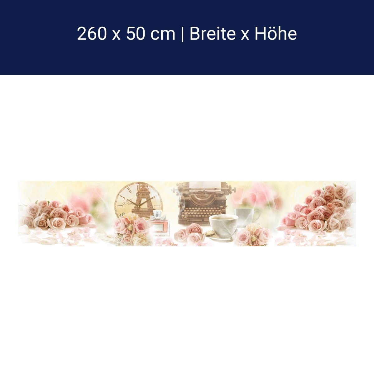 Küchenrückwand Rosen Rauch Uhr Schreibmaschine Kaffee M1118 Küchenrückwand Rosen Rauch Uhr Schreibmaschine Kaffee M1118