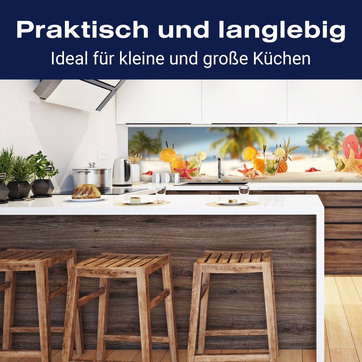 Küchenrückwand Strand Cocktail Seestern Orange Limette M1128 entdecken - Bild 3 Küchenrückwand Strand Cocktail Seestern Orange Limette M1128 entdecken - Bild 3