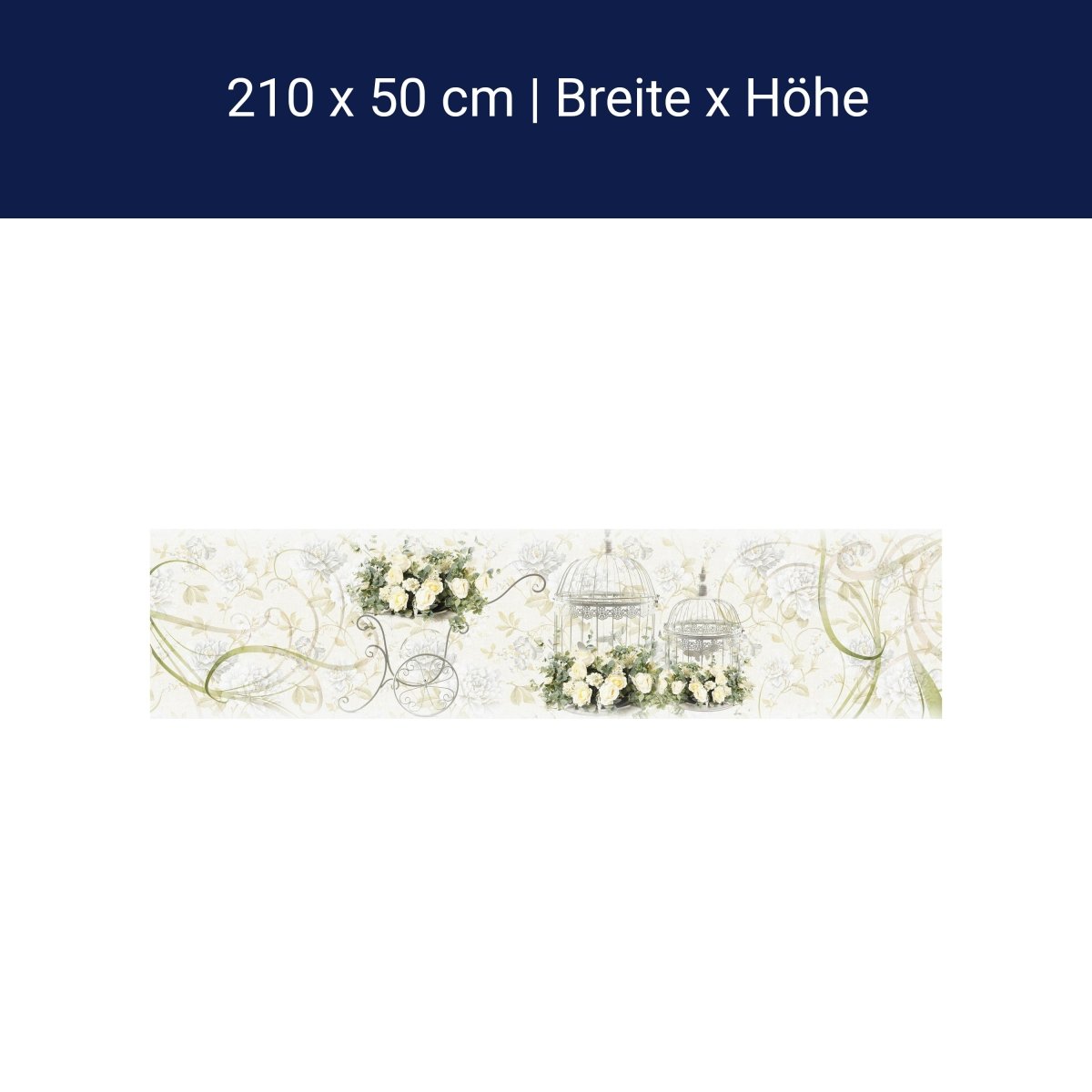 Küchenrückwand Ornamente Blumen Käfig Metall Ranken M1136 Küchenrückwand Ornamente Blumen Käfig Metall Ranken M1136