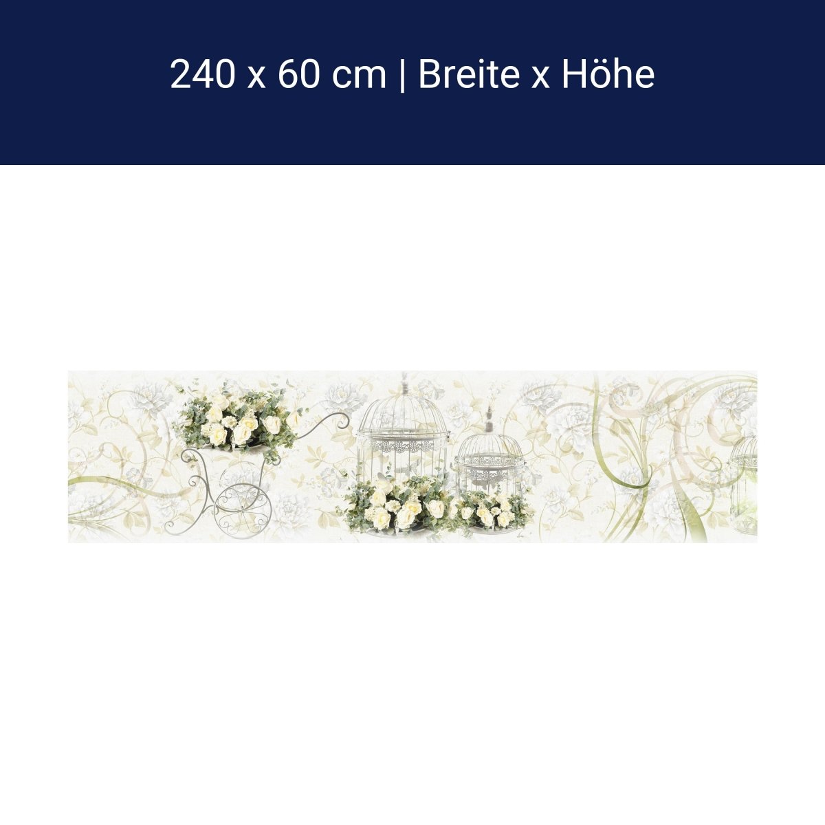 Küchenrückwand Ornamente Blumen Käfig Metall Ranken M1136 Küchenrückwand Ornamente Blumen Käfig Metall Ranken M1136