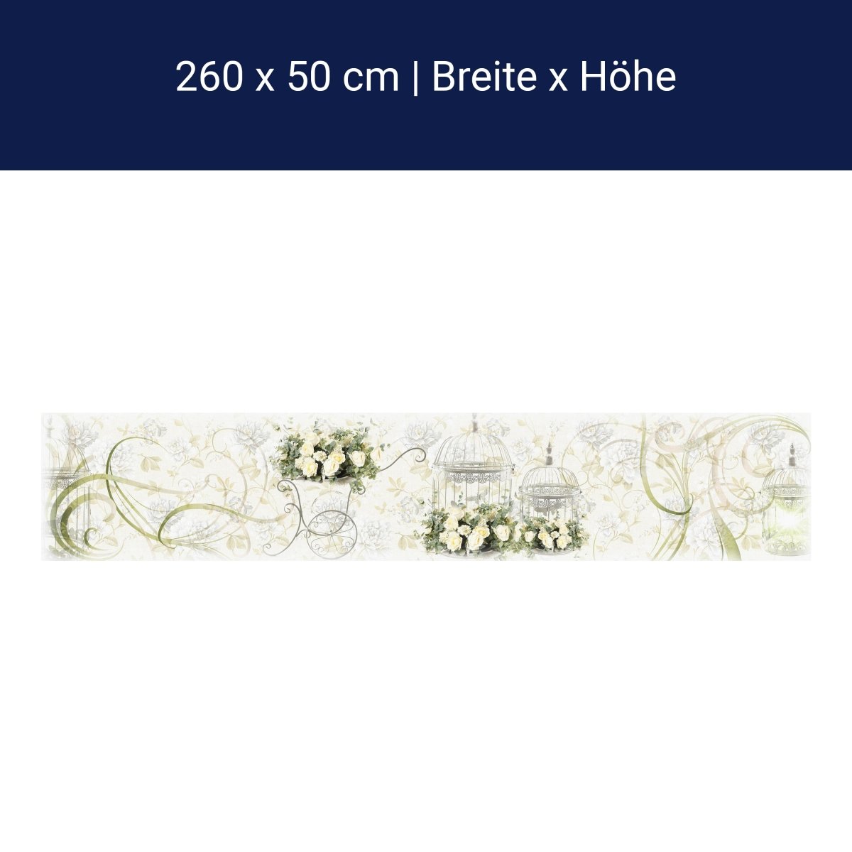 Küchenrückwand Ornamente Blumen Käfig Metall Ranken M1136 Küchenrückwand Ornamente Blumen Käfig Metall Ranken M1136