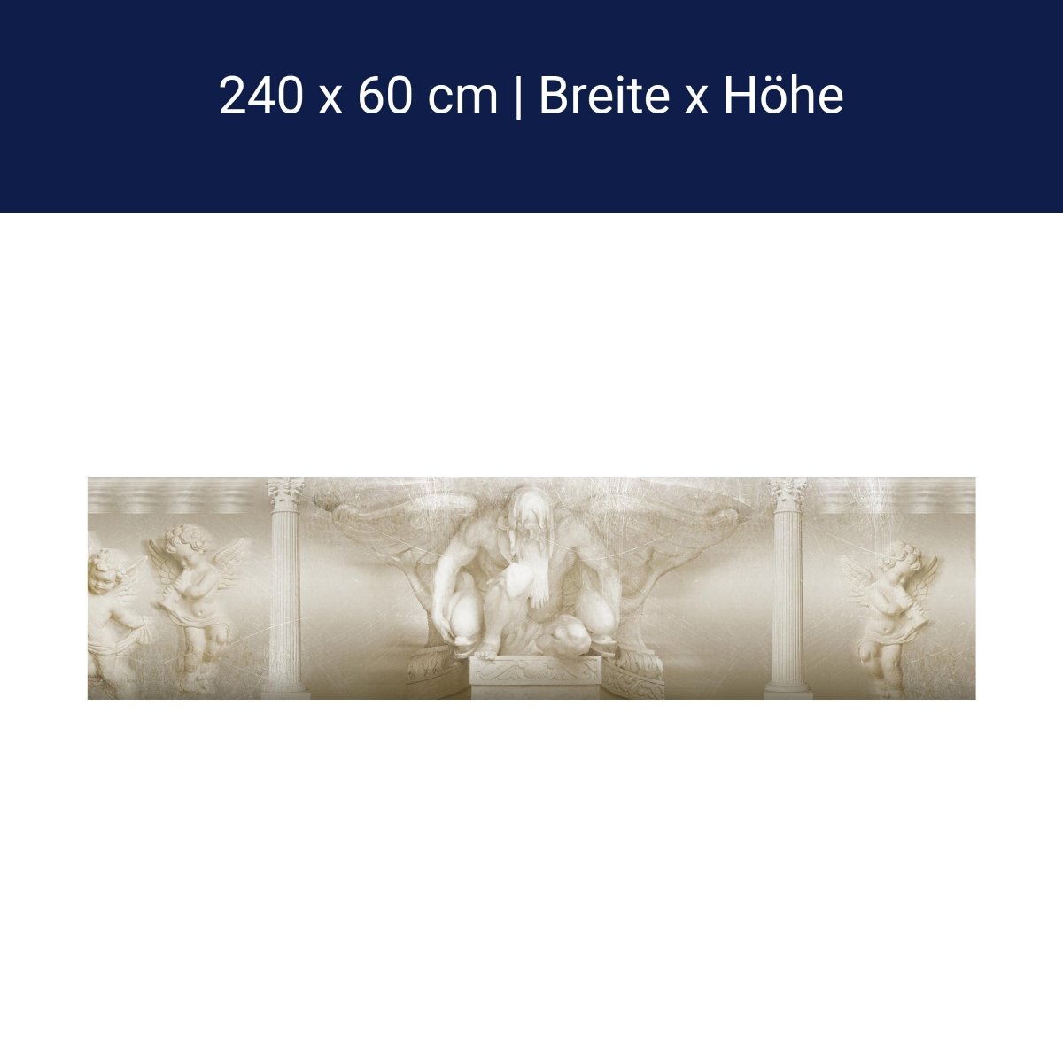 Küchenrückwand Statue Engel Weiß Hell Flügel Säulen M1137 Küchenrückwand Statue Engel Weiß Hell Flügel Säulen M1137