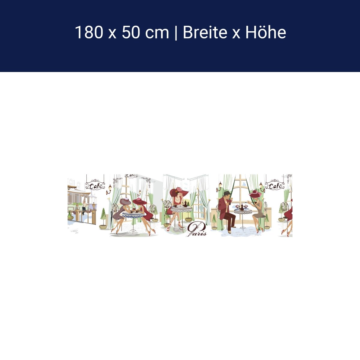 Küchenrückwand Paris Cafe Kaffee Comic Hut Popart M1139 Küchenrückwand Paris Cafe Kaffee Comic Hut Popart M1139
