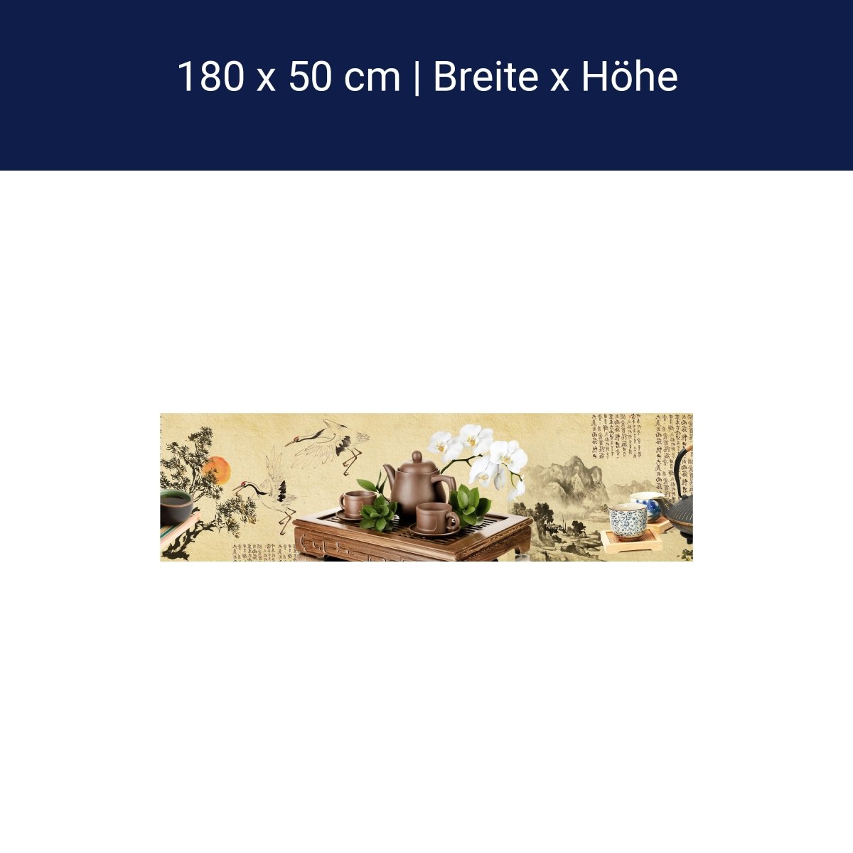 Küchenrückwand Tee Asiatisch Japanisch Sonne Pergament M1146 Küchenrückwand Tee Asiatisch Japanisch Sonne Pergament M1146