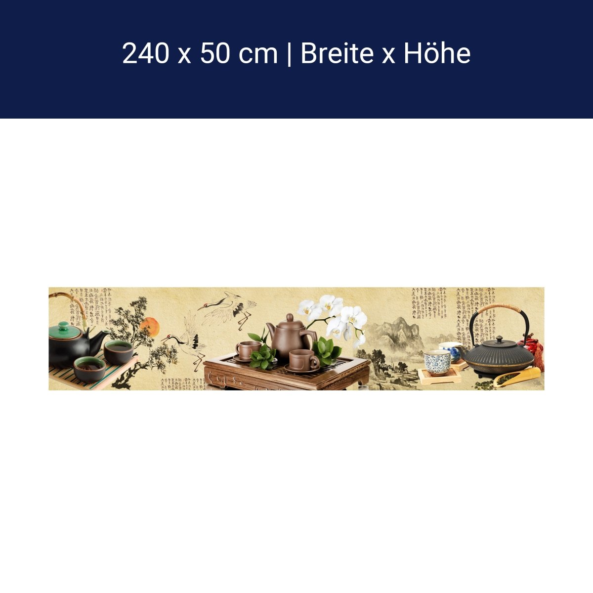 Küchenrückwand Tee Asiatisch Japanisch Sonne Pergament M1146 Küchenrückwand Tee Asiatisch Japanisch Sonne Pergament M1146