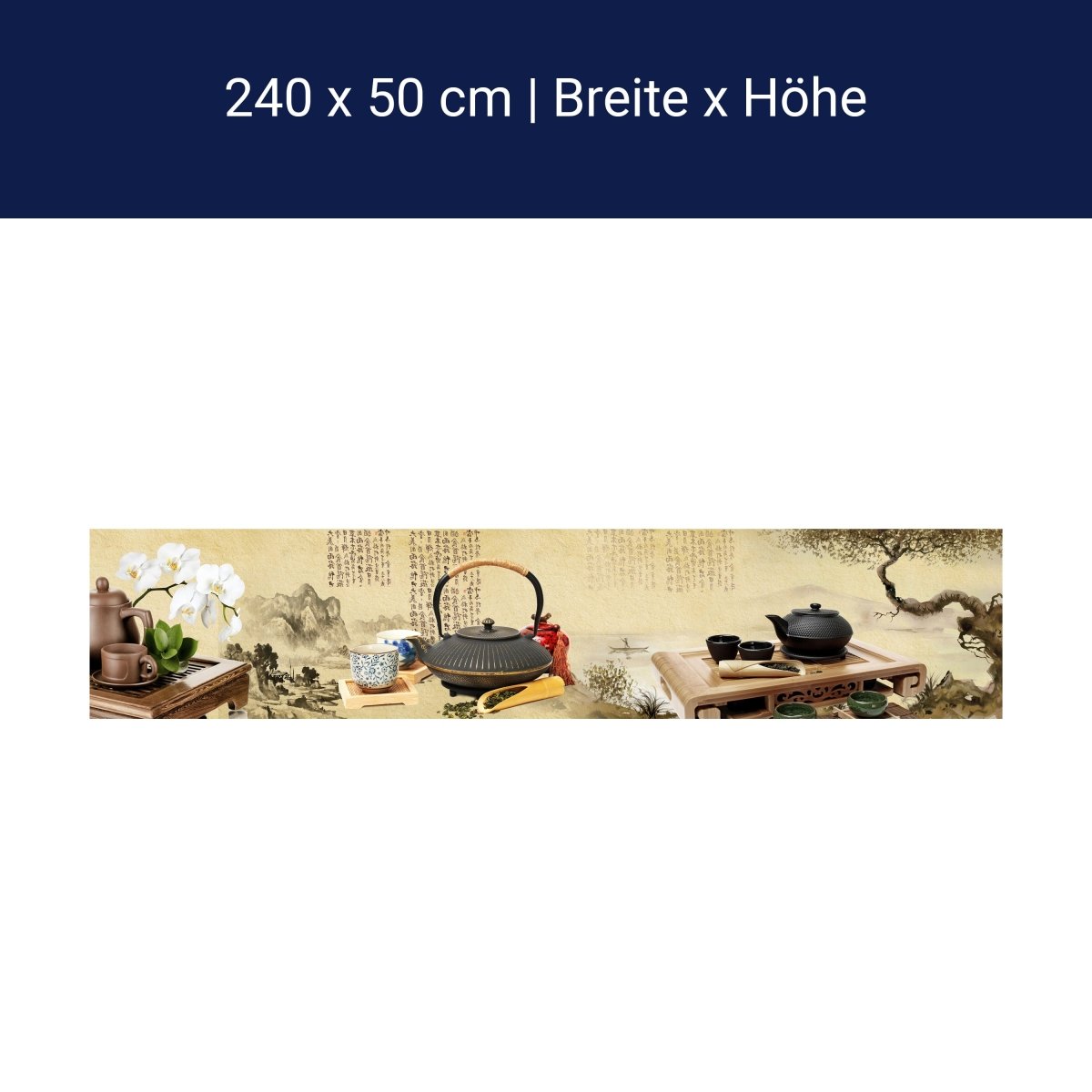 Küchenrückwand Tee Asiatisch Japanisch Baum Pergament K M1147 Küchenrückwand Tee Asiatisch Japanisch Baum Pergament K M1147